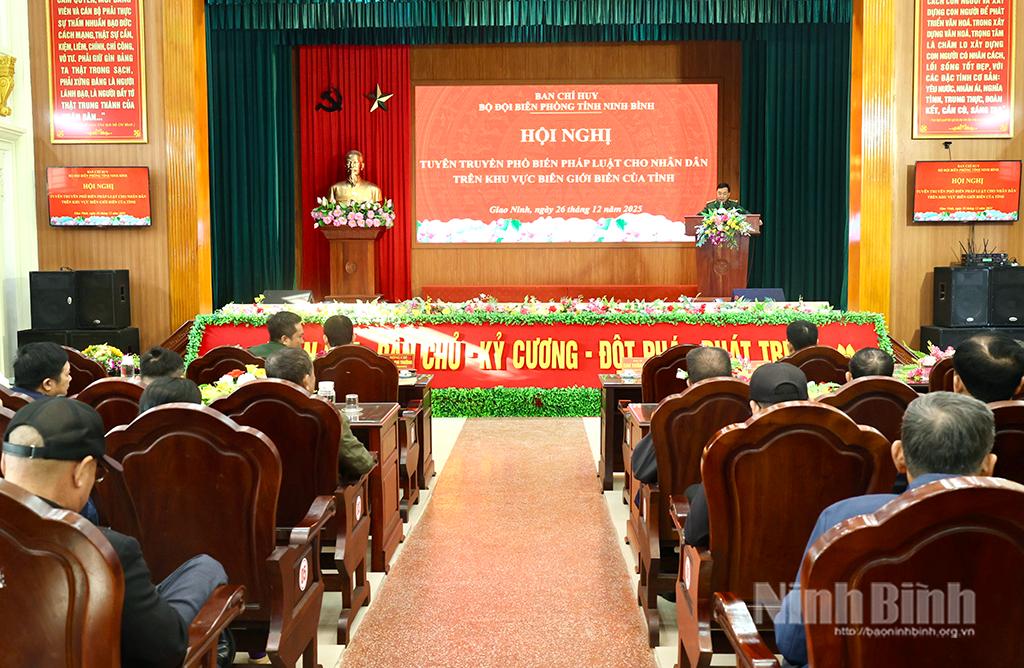 Hội nghị tuyên truyền, phổ biến pháp luật cho nhân dân khu vực biên giới biển của tỉnh.