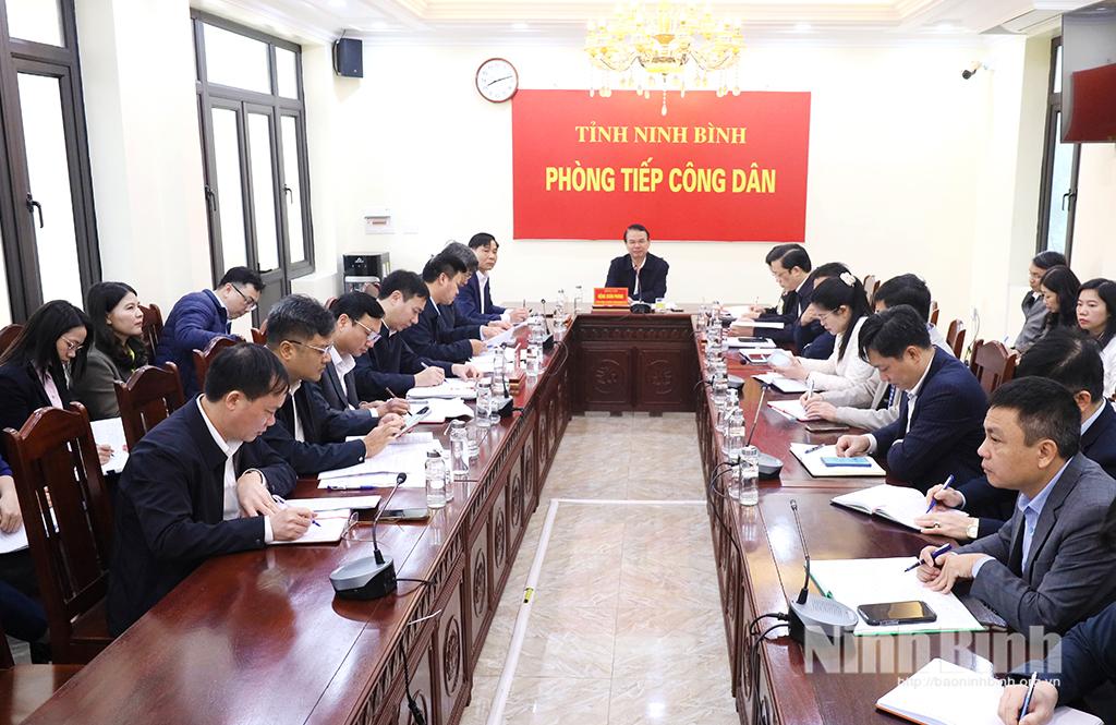 Quang cảnh hội nghị tiếp công dân.