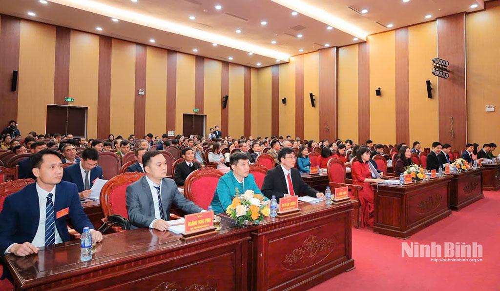 Các đại biểu dự Kỳ họp HĐND xã Nho Quan khoá I, nhiệm kỳ 2021-2026.