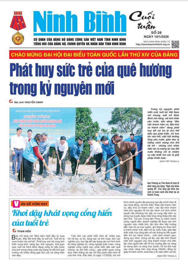 Ninh Bình cuối tuần số 28 (10/1/2026)