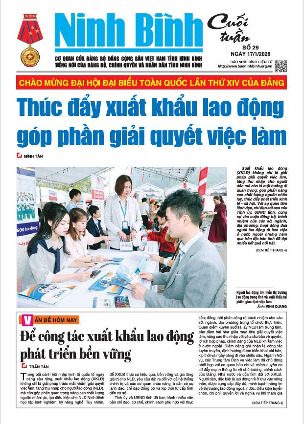 Ninh Bình cuối tuần số 29 (17/1/2026)