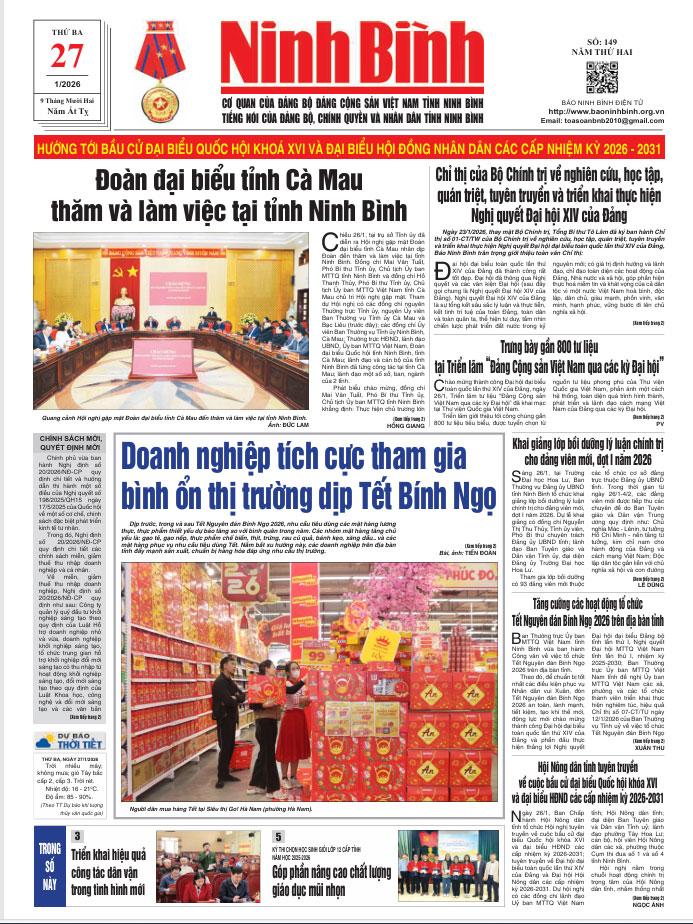 Ninh Bình thời sự số 149 (27/1/2026)