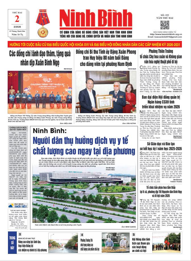 Ninh Bình thời sự số 153 (2/2/2026)
