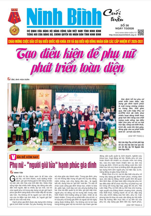 Ninh Bình cuối tuần số 36 (7/3/2026)