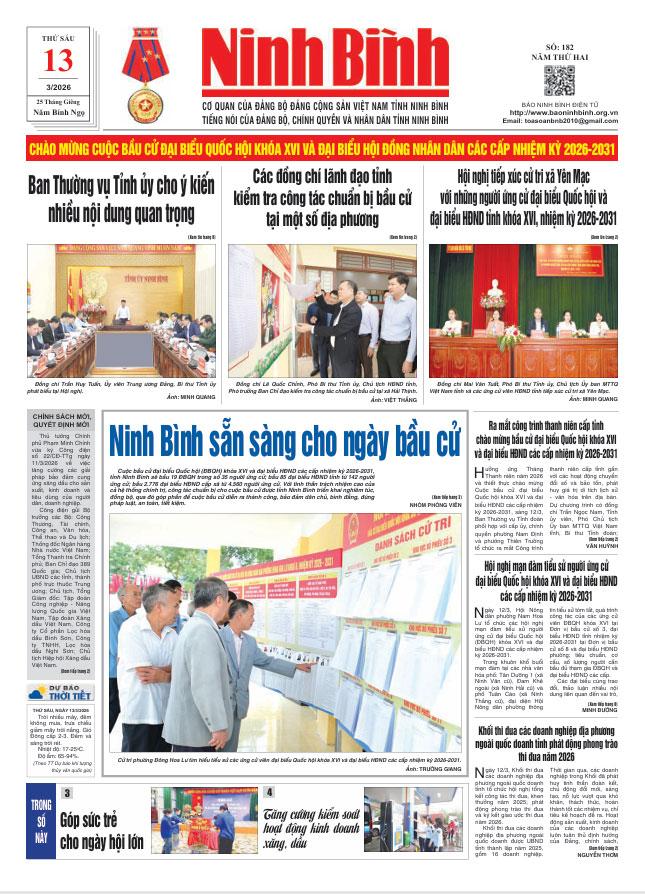 Ninh Bình thời sự số 182 (13/3/2026)