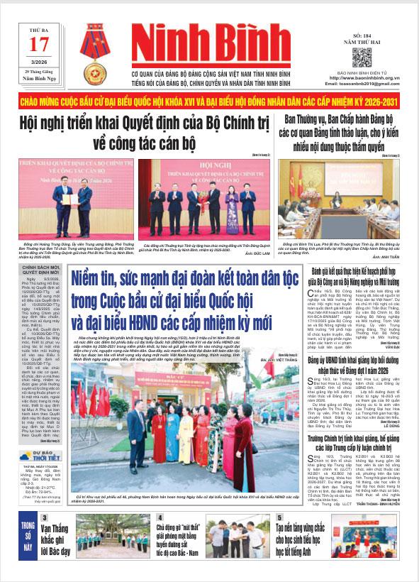 Ninh Bình thời sự số 184 (17/3/2026)