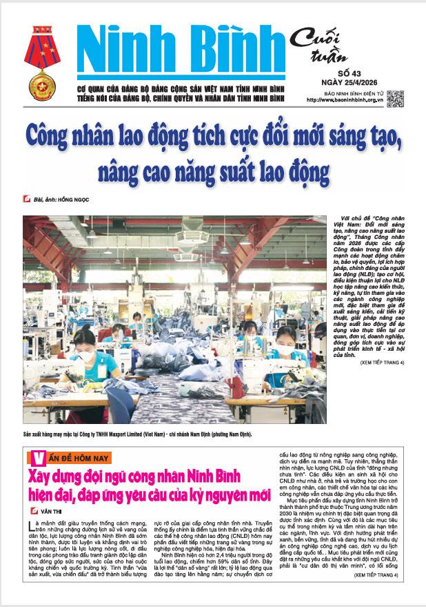 Ninh Bình cuối tuần số 43 (25/4/2026)