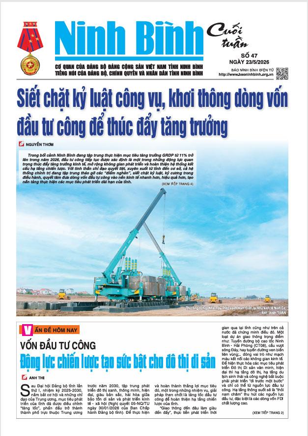 Ninh Bình cuối tuần số 47 (23/5/2026)