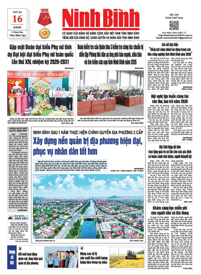 Ninh Bình thời sự số 249 (16/6/2026)