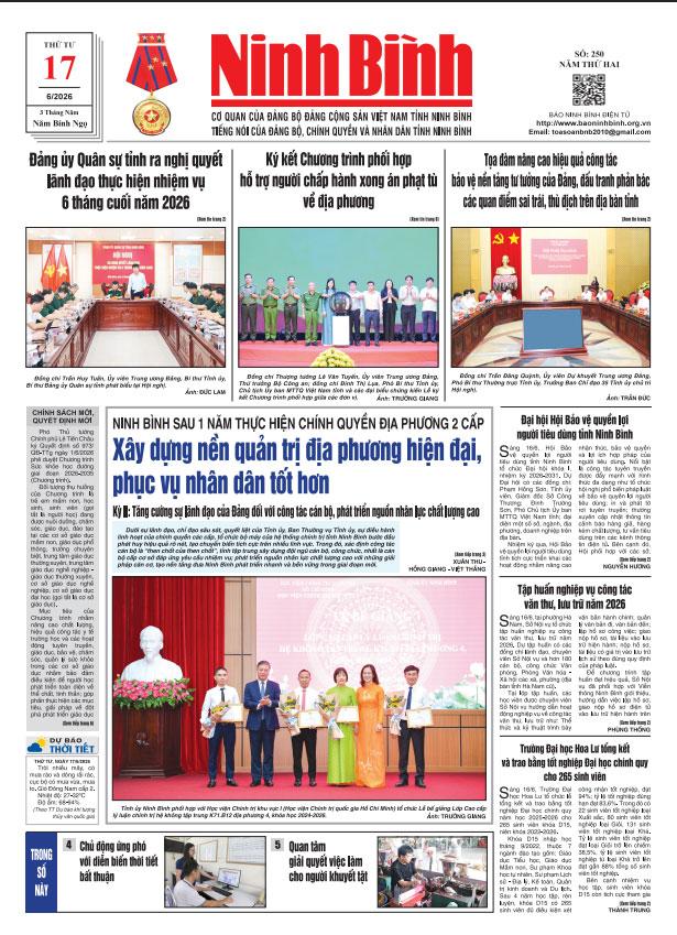 Ninh Bình thời sự số 250 (17/6/2026)