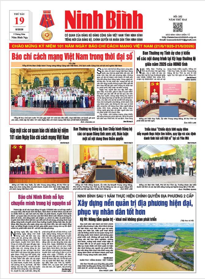 Ninh Bình thời sự số 252 (19/6/2026)