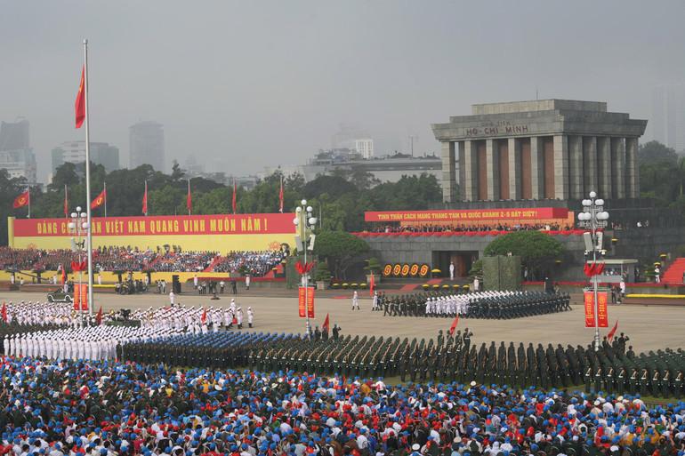 Quang cảnh Quảng trường Ba Đình lịch sử ngày Đại lễ. (Ảnh: THẾ ĐẠI)