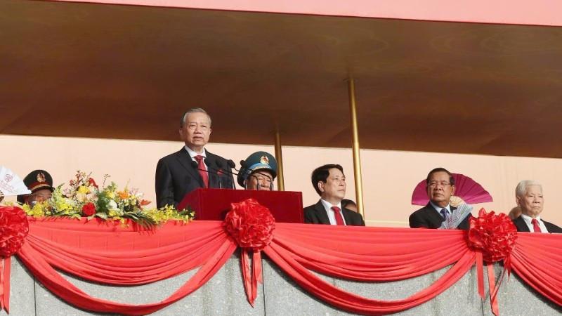 Tổng Bí thư Tô Lâm đọc Diễn văn Kỷ niệm 80 năm Cách mạng Tháng Tám thành công và Quốc khánh 2/9. (Ảnh: TTXVN)