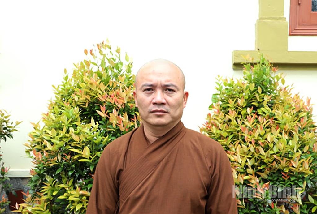 Đại đức Thích Thanh Thủy, trụ trì chùa Dần, thôn Nhì, xã Hiển Khánh.