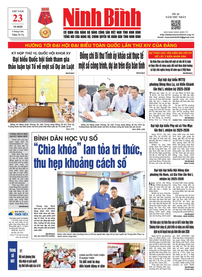 Ninh Bình thời sự số 81 (23/10/2025)