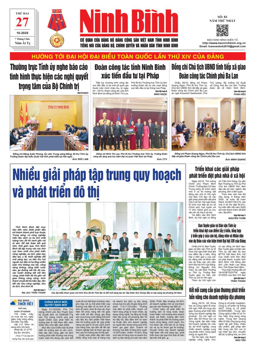 Ninh Bình thời sự số 83