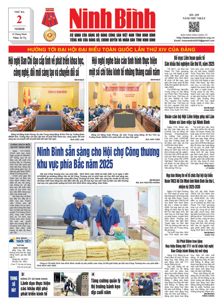 Ninh Bình thời sự số 109 (2/12/2025)
