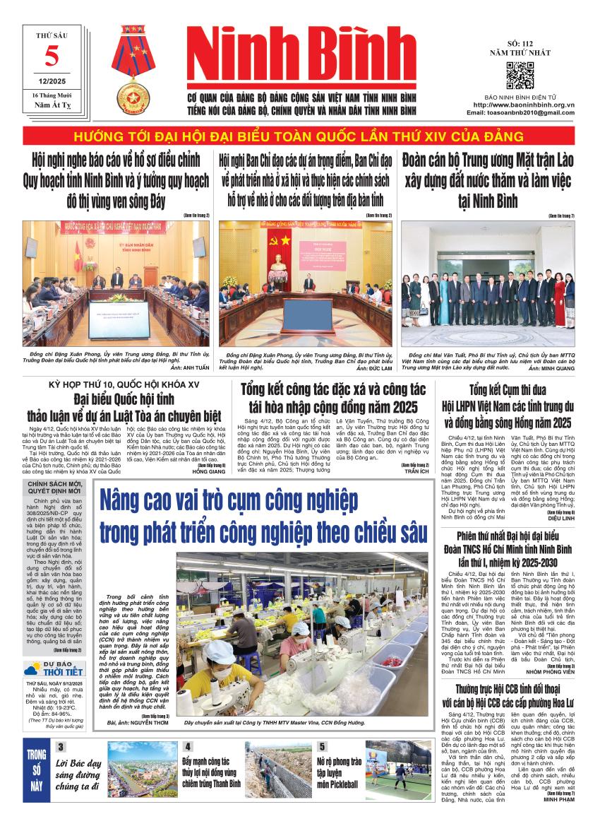 Ninh Bình thời sự số 112 (6/12/2025)