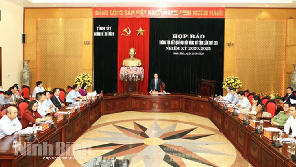 Họp báo thông tin kết quả Đại hội đại biểu Đảng bộ tỉnh lần thứ XXII