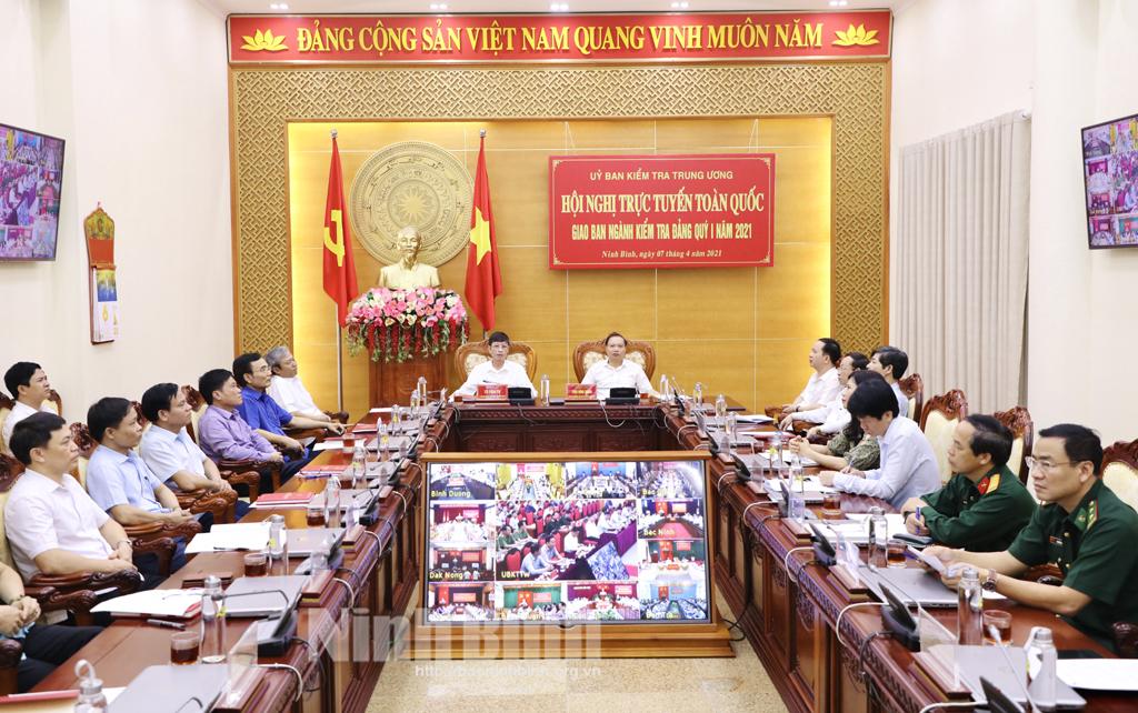 Hội nghị trực tuyến toàn quốc giao ban ngành kiểm tra Đảng Quý I/2021