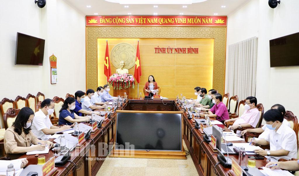 Thường trực Tỉnh ủy giao ban công tác tháng 8