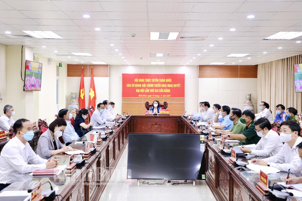 Hội nghị trực tuyến toàn quốc các cơ quan nội chính triển khai Nghị quyết Đại hội XIII của Đảng