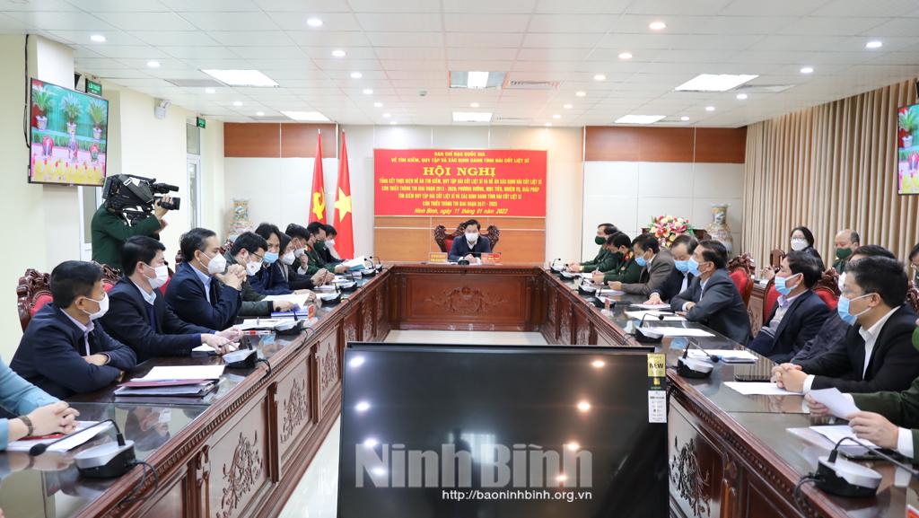 Hội nghị trực tuyến về tìm kiếm, quy tập hài cốt liệt sĩ và xác định danh tính hài cốt liệt sĩ còn thiếu thông tin giai đoạn 2021-2025