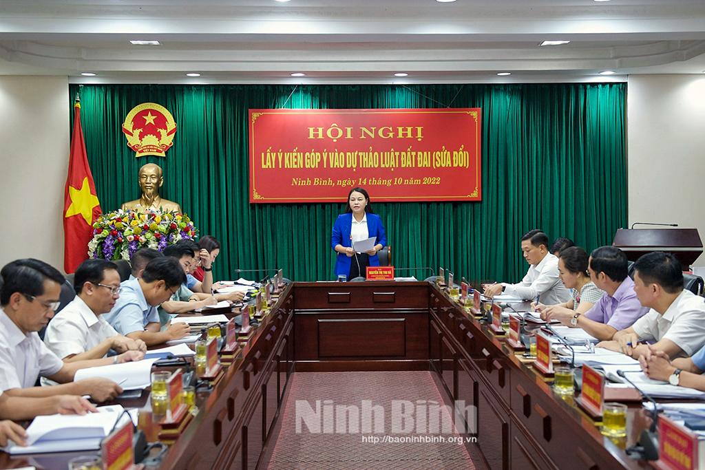 Đoàn ĐBQH tỉnh lấy ý kiến góp ý dự thảo Luật Đất đai (sửa đổi)