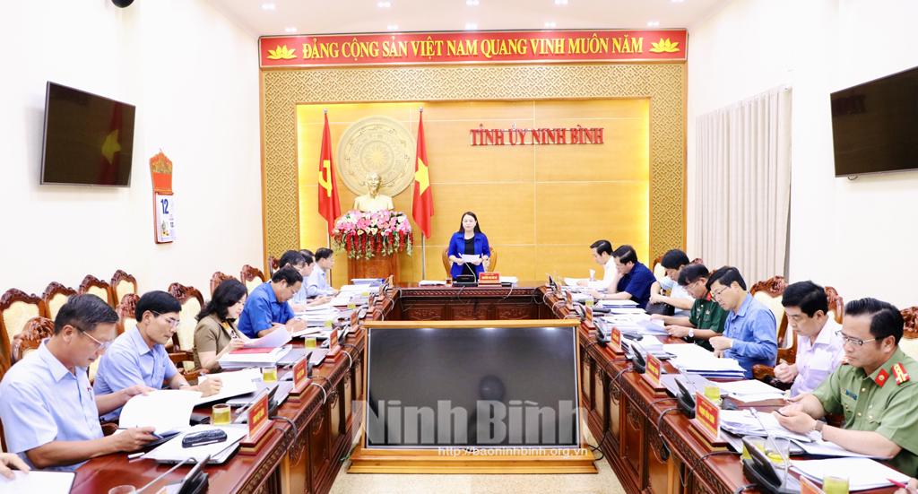 Hội nghị Ban Thường vụ Tỉnh ủy