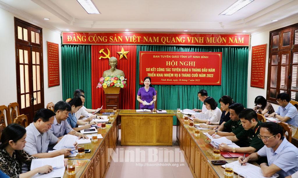 Triển khai nhiệm vụ công tác Tuyên giáo 6 tháng cuối năm