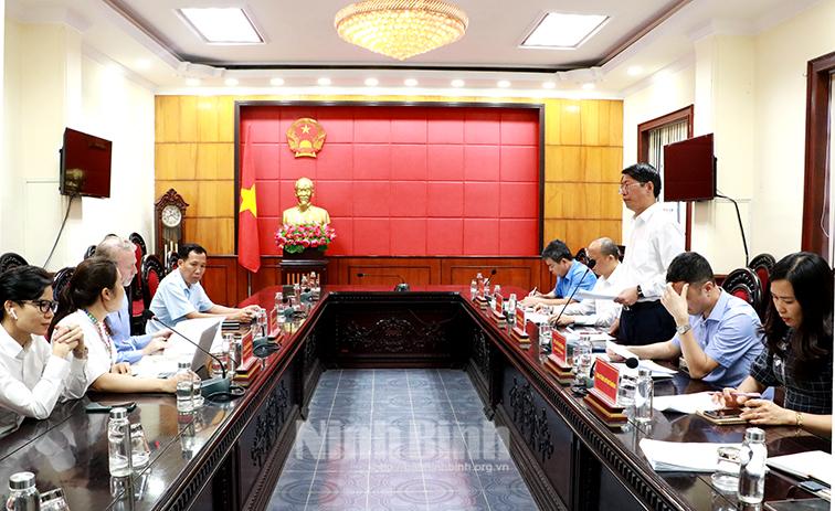 Lãnh đạo UBND tỉnh làm việc với Trưởng đại diện UNESCO tại Việt Nam