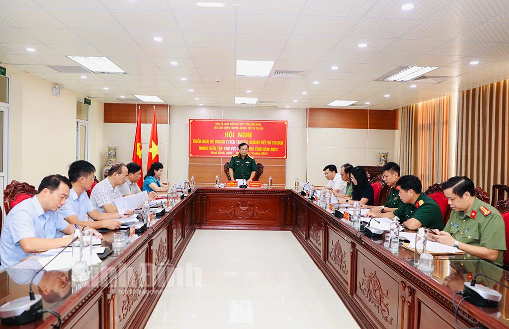 Triển khai kế hoạch tuyên truyền, khánh tiết và thi đua trong Diễn tập khu vực phòng thủ tỉnh năm 2023