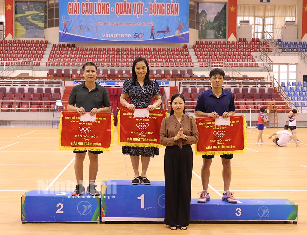 Bệnh viện Đa khoa tỉnh nhất toàn đoàn Giải Cầu lông, Quần vợt, Bóng bàn Đảng ủy Khối Cơ quan và doanh nghiệp tỉnh năm 2023