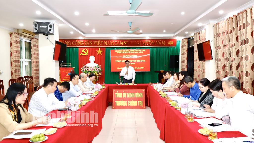 Khối thi đua các cơ quan Đảng tổng kết công tác năm 2023