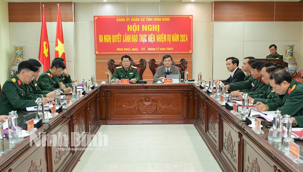 Đảng ủy Quân sự tỉnh ra nghị quyết lãnh đạo thực hiện nhiệm vụ năm 2024