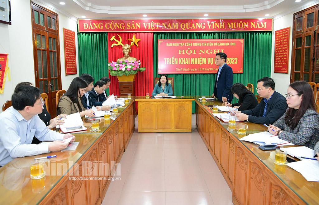 Ban Biên tập Cổng thông tin điện tử Đảng bộ tỉnh triển khai nhiệm vụ năm 2023