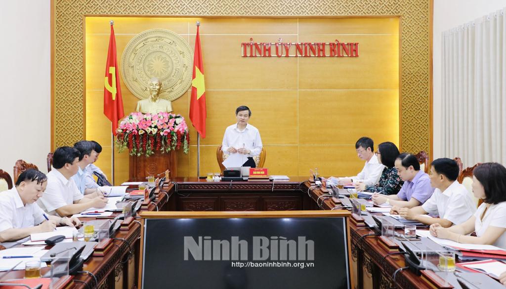 Đồng chí Bí thư Tỉnh ủy làm việc với một số cơ quan, đơn vị