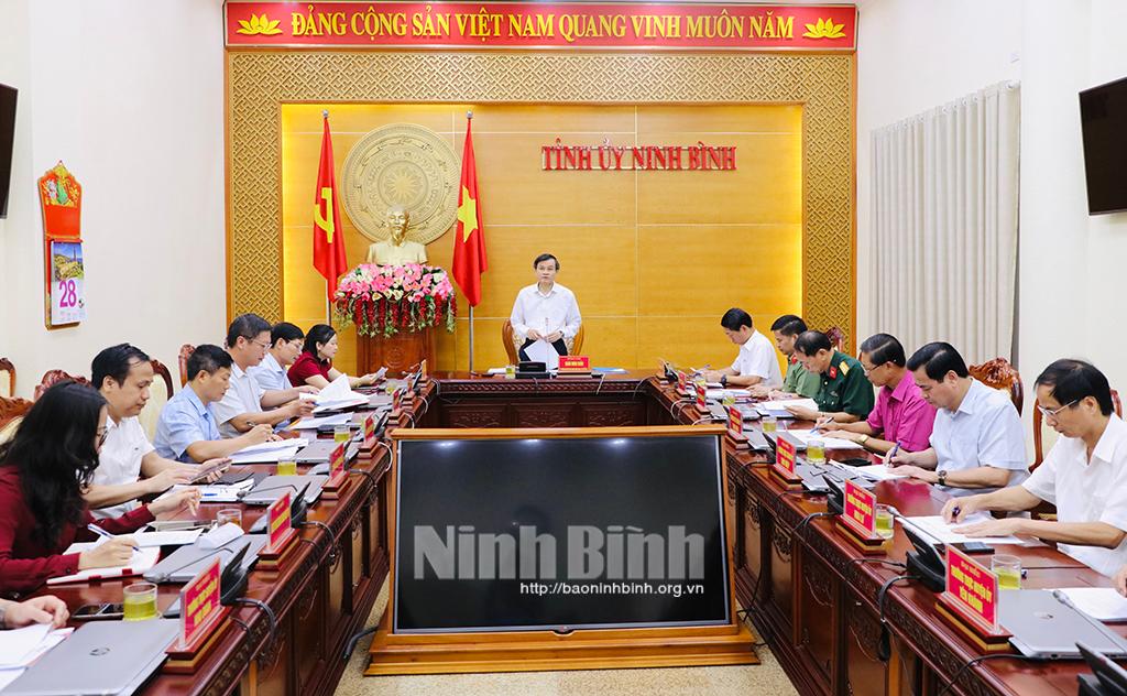 Thường trực Tỉnh ủy giao ban công tác 6 tháng đầu năm