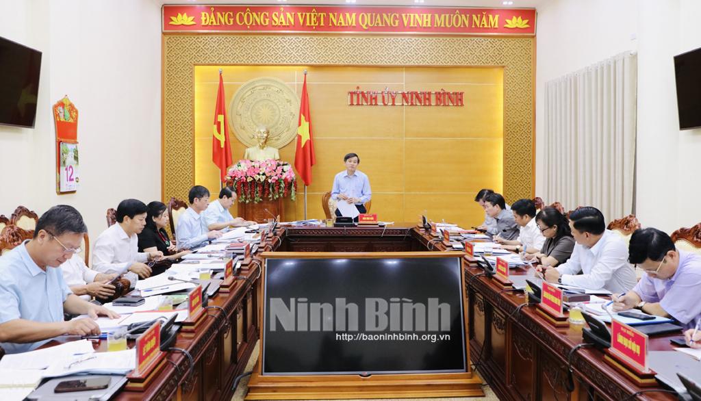 Hội nghị Ban Thường vụ Tỉnh ủy