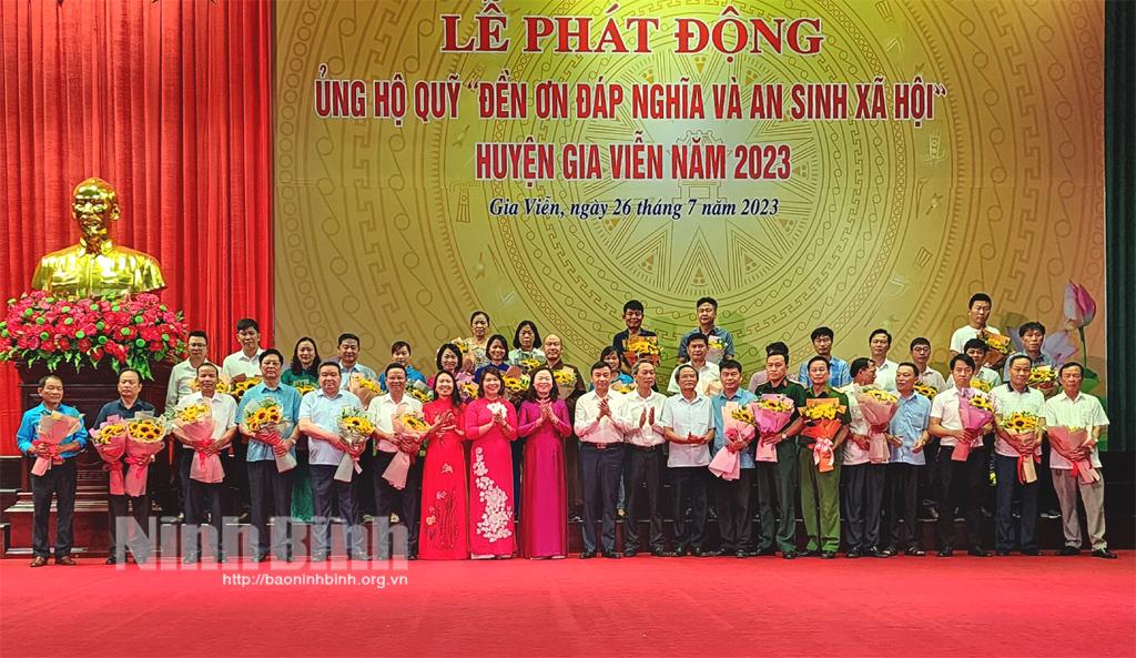 Gia Viễn phát động ủng hộ Quỹ "Đền ơn đáp nghĩa và an sinh xã hội" năm 2023