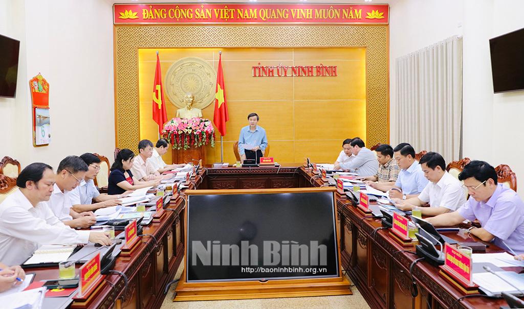 Hội nghị Ban Thường vụ Tỉnh ủy