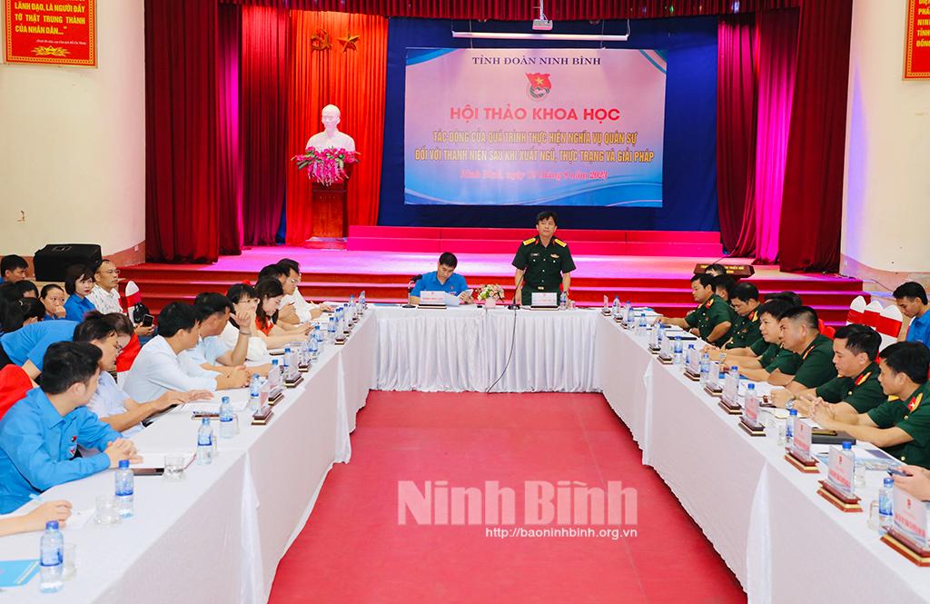 Hội thảo khoa học "Tác động của quá trình thực hiện nghĩa vụ quân sự đối với thanh niên sau khi xuất ngũ"