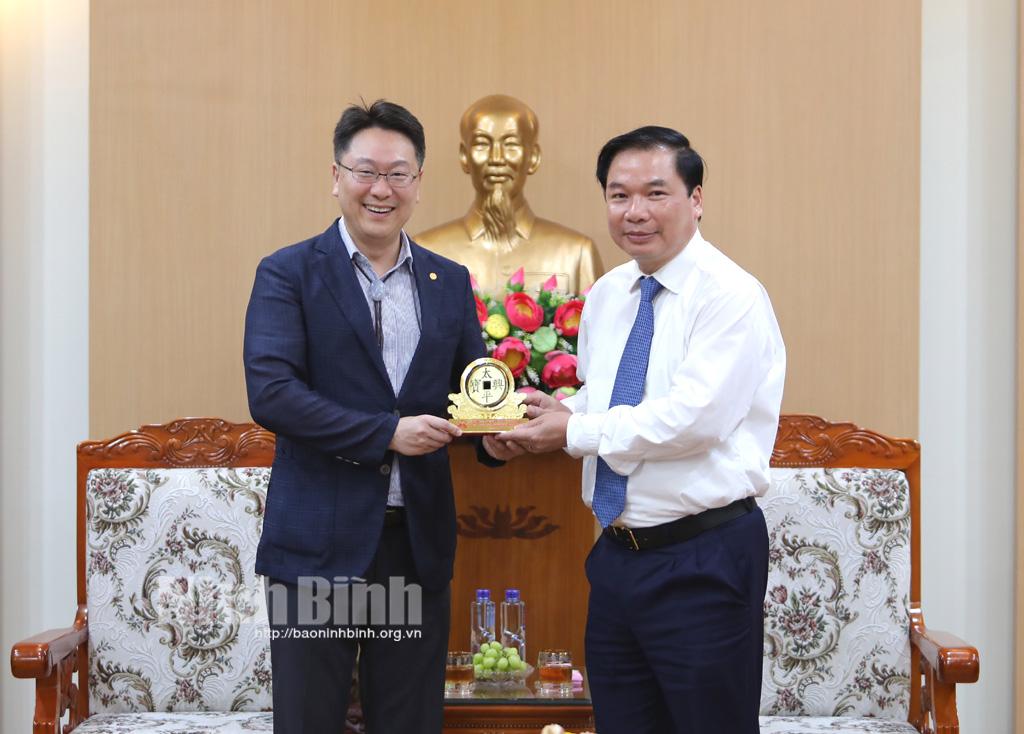 Lãnh đạo tỉnh tiếp xã giao đoàn công tác Trường Đại học Hoseo, Hàn Quốc