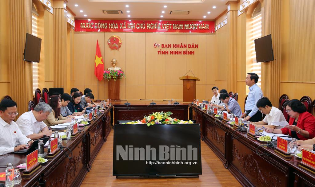 Đoàn giám sát của Ủy ban Tài chính, Ngân sách của Quốc hội làm việc với UBND tỉnh