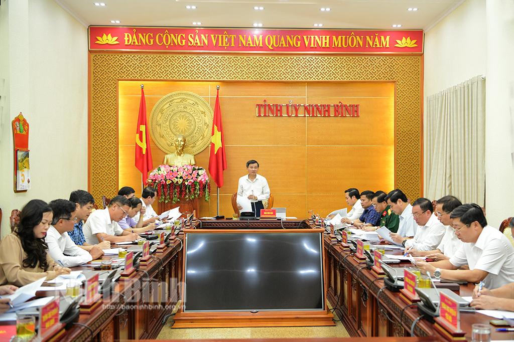 Thường trực Tỉnh ủy giao ban công tác tháng 8