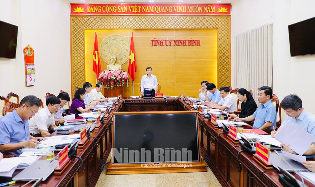 Hội nghị Ban Thường vụ Tỉnh ủy