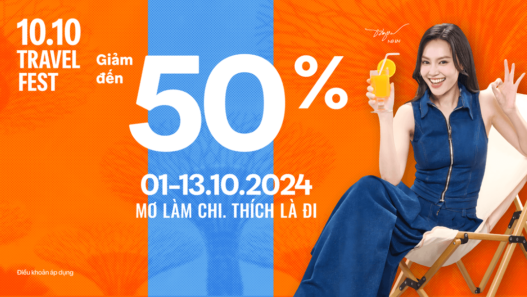 Traveloka 10.10 Travel Fest chính thức đổ bộ: Chớp ngay cơ hội du lịch giá rẻ!