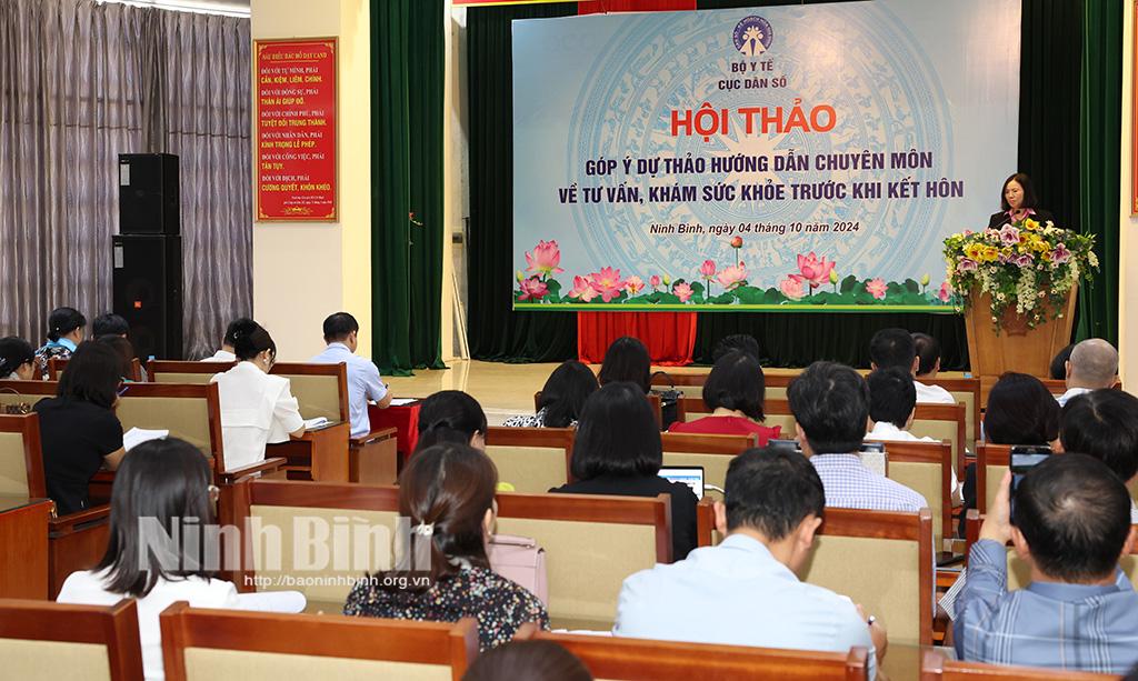 Hội thảo góp ý dự thảo "Hướng dẫn chuyên môn về tư vấn và khám sức khỏe trước khi kết hôn"