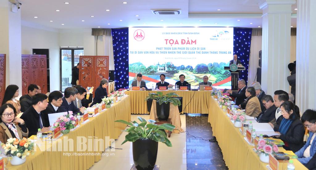 Khai mạc Tọa đàm về phát triển sản phẩm du lịch di sản tại Di sản Văn hóa và Thiên nhiên thế giới Quần thể danh thắng Tràng An