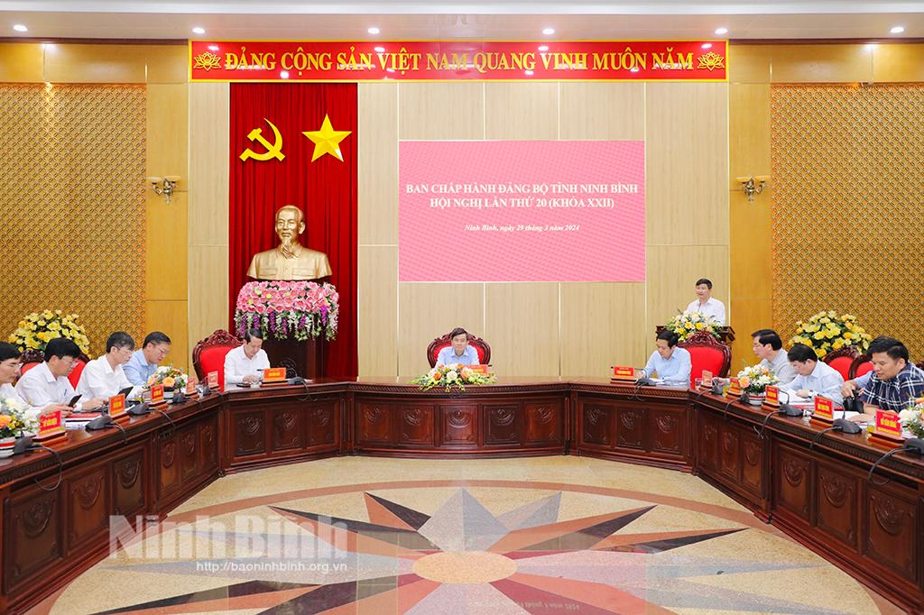 Hội nghị Ban Chấp hành Đảng bộ tỉnh lần thứ 20
